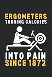  Erg Ergómetro y Libro de registro de ejercicios de remolque de la máquina de remo de remo de remo: Revista deportiva de gimnasio cardio de remo y sculling de la universidad