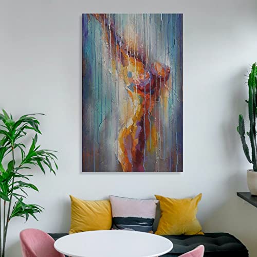 Character Posters Woman Saatchi Art Nude Woman Posters For Room Canvas Painting Posters And Prints Wall Art Pictures For Living Room Bedroom Decor 20X30Inch(50X75Cm) Frame-Style-1 #TOP5