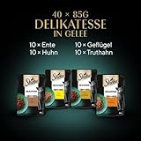 Sheba Delikatesse in Gelee, Katzen Nassfutter mit feiner Geflügelauswahl, 40 x 85g