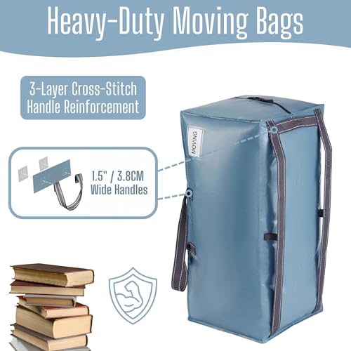 Image of VENO 6 Pack Heavy Duty Moving Bags with Backpack Straps, Zippers & Handles, Extra Large Packing Bags for College Dorm Essentials, Moving Supplies Alternative to Cardboard Moving Boxes