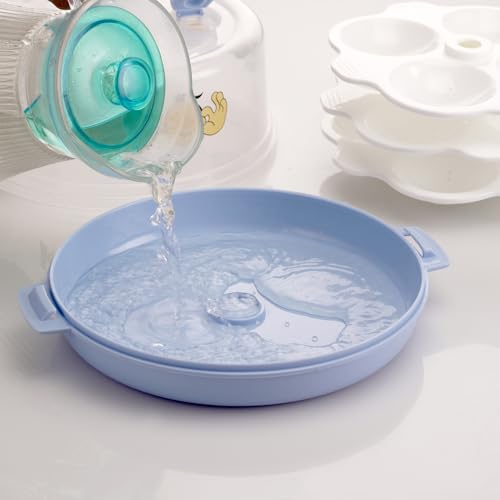 Image of Nayasa Plastic Microwave Big Idli Maker | BPA Free & Food Grade | Make 12 Idlis | Ideal for Steaming Idlis, Pancakes, Modak, Momos | Blue