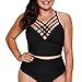 Produktbild Beonzale 2019 Sommer Damen Set High Waist Push Up Oberteil Frauen Plus Size Solid Bikini Set Brasilianischen Swimwear Beachwear Swimsuit