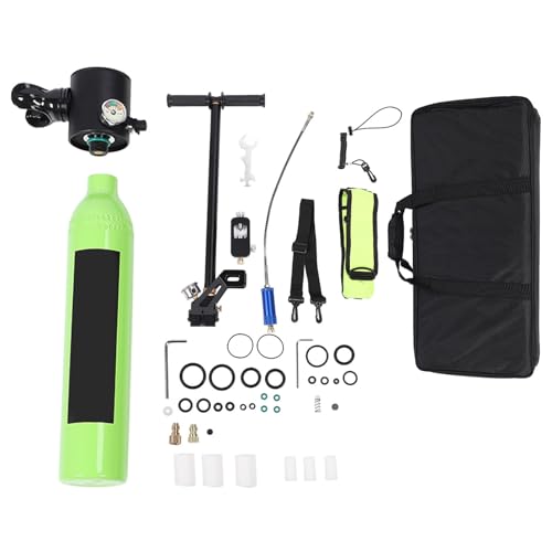 SUNGOOYUE Mini Tanque de Buceo, Tanque de Oxígeno Portátil de 0,5 L para Buceo con Esnórquel, Presión Ajustable con Boquilla de Silicona de Grado Alimenticio, Equipo Subacuático para