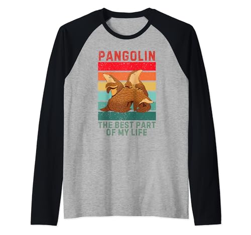 Vintage Pangolin La Mejor Parte De Mi Vida Retro Pangolín Camiseta Manga Raglan