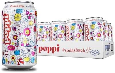 Amazon : Poppi Sparkling Prebiotic Soda Beverage with Apple Cider