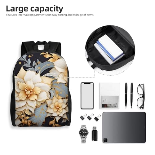 Mochila para senderismo unisex con diseño floral miniatura 6