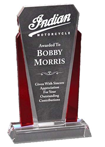 Nwa Beautiful Red Crystal Trophy, Award, Achievement, Wedding, Graduation Plaque, Glass Award, Police, Corporate, Firefighters Awards With Free Personalization #TOP28