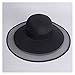 XADITON Chapeau Femme Elegant Black Blanc Sun Sun Beach Hat Wide Brimveil Netting Big Brim Femmes Summer Paille Chapeaux de Soleil (Color : Black, Size : Adjustable)