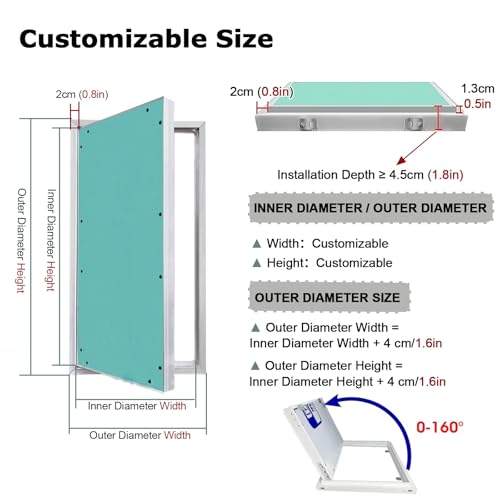 Puerta invisible de panel de acceso para ocultar cableado en el ático 3