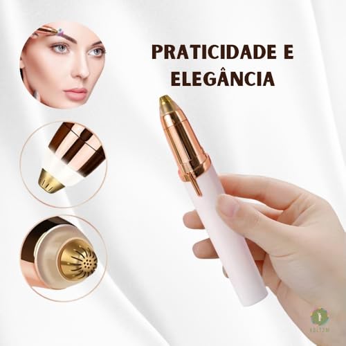 Kit Delipilador Batom Aparador Removedor de Pelos Facial Sombracelha + Lixador Para Pés Elétrico Rem