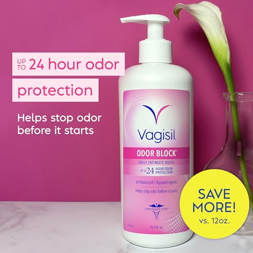 image for Vagisil Feminine Wash for Intimate Area Hygiene, Odor Block, Gynecolog