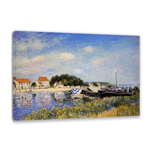 Toile Bords du Loing pour habiller un mur vide avec une reproduction peinture impressionniste
