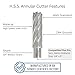 Accusize Industrial Tools 15/16'' by 3'' Cutting Depth H.S.S. Annular Cutter with 1 Pc Pilot Pin, 2083-2020Pin