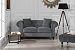 Divano Roma Furniture Classic Modern Scroll Arm Velvet Chesterfield Love Seat Sofa (Grey)