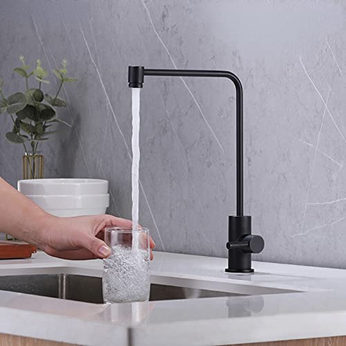 Robinet de cuisine design chrome nero avec rotation fluide à 360°