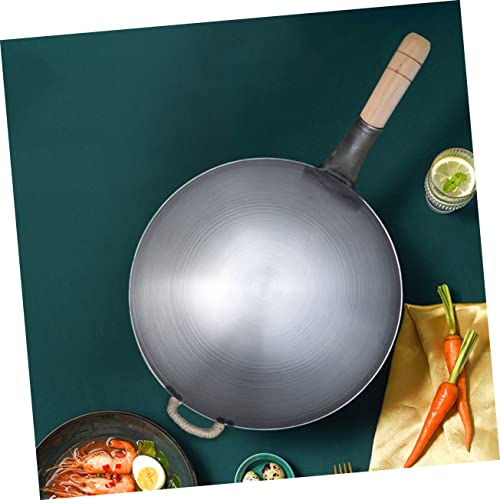 Wok de Acero con Mango de Madera Antiadherente miniatura 2