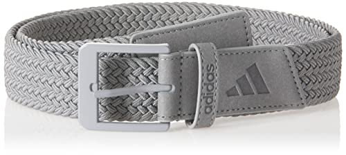 Adidas Braided Stretch Belt, Grey Three, Large / X-Large #TOP8