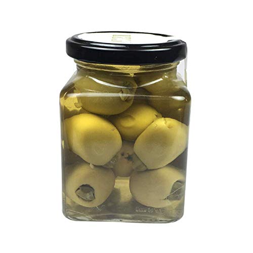 Single Pack Spanish Stuffed Olives With Capers 10.58oz | Gourmet Stuffed Olives Imported | Premium Class 80/100 Spanish Olives | Olives Pitted