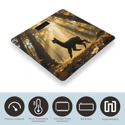 Báscula digital de baño Wonderful Forest para peso corporal LCD miniatura 3