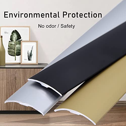 Floor Transition Strip Metal Transition Strips For Laminate Floor, Uneven Floors Thresholds Reducer Flute Vinyl, Balcony Smooth Cuttable Edge Protector Decoration (Color : Gold) #TOP4