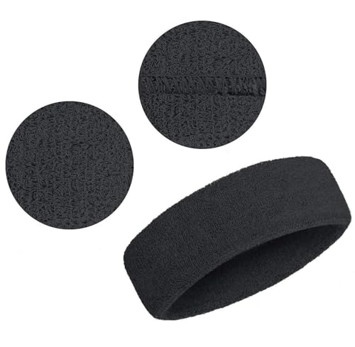 KOMUNJ Sports Headbands, Sweatband for Men Women Elastic Headbands for Running Bike, Jogging, Tennis, Football (Pack of 3 - Image 3