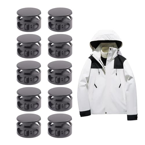 Cord Stops for Drawstrings - Toggles Drawstring Clip Paracord Lock Metal | Metal, Sturdy Paracord Lock, Spring Toggle Stopper Fastener, Secure for Backpacks, Luggage, Sportswear