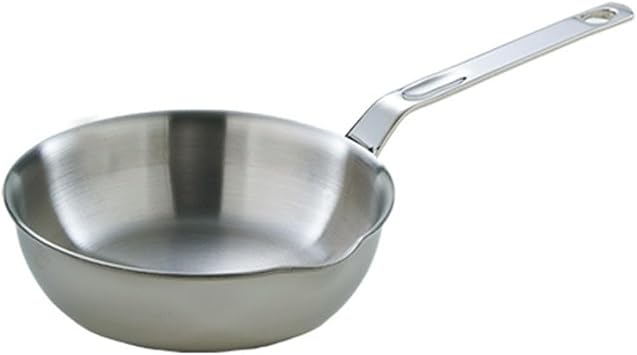 Professional Frying Pan 316 Stainless Steel Construction Thermal Design & Ergonomic Handle Small Stainless Steel Sauce Melting Pan for Kitchen