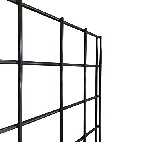 Grid Panel for Retail Display  Perfect Metal Grid for Any Retail Display, 2 Width x 4 Height, 3 Grids Per Carton (Black)