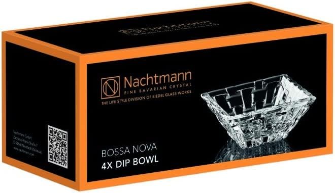Miniatura 5 de Nachtmann Bossa Nova Collection - Juego de 4 cuencos para inmersión, cuadrados, de 3 pulgadas, para salsa, aperitivos y nueces, plato para virutas y