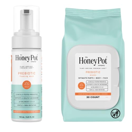 The Honey Pot Company – Prebiotic Wash & Wipe Bundle –