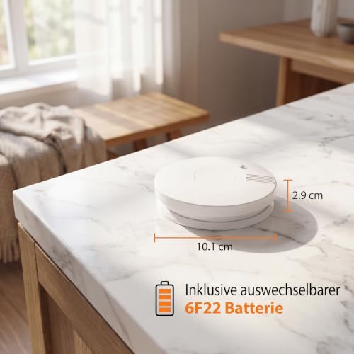 Smartwares Rauchmelder, 10-Jahres-Sensor, Austauschbare Batterie, 2er-Pack – Ansicht 3