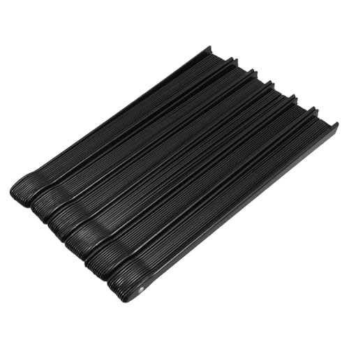 Cadres d'éventails pliants noirs lot de 6 plastiques rigides Toyvian DIY