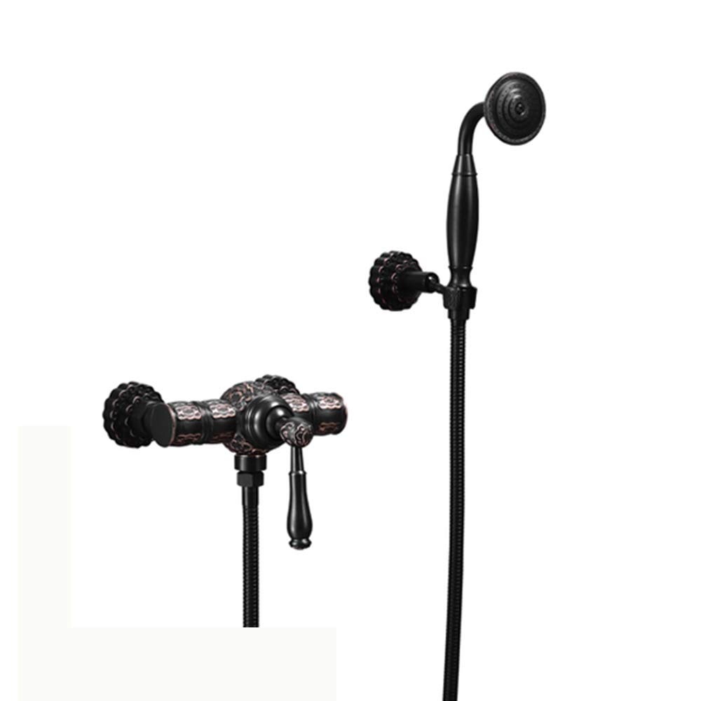 Robinet de douche en bronze noir pour une ambiance bain rétro et relaxante à la maison