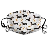 WUXEKZO Adults Boys Girls Warm Protective Masks Fashion Scarf Anti Dust Windproof Mouth Cover, Dachshund Mouth Decoration for Sports Travel Hiking