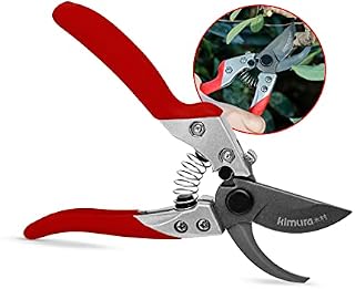 Kimura 8 Pro Garden Secateurs, Razor Sharp Japanese SK5 Steel Blade, Non-Slip PVC Coated Handles, Lightweight & Ergonomically Shaped, Bypass Pruning Shears