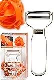 Vegetable Peeler Fettuccine Style - Extra-Fine Flat Veggie Pasta Peeler, Stainless Steel, From Tsubame-Sanjo, Japan【Yamasan】
