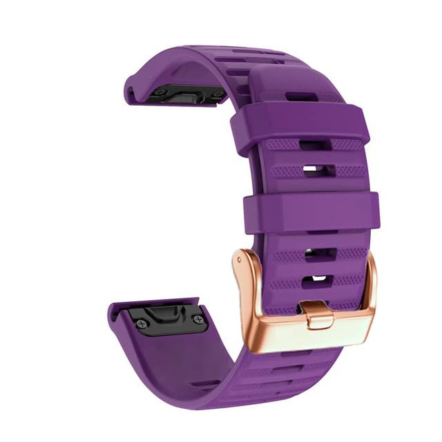 MURVE Correa de silicona para reloj Garmin Fenix 6X 6 Pro 5X 5 Plus 3HR 935 Fenix 7X 7 7S, 26mm Fenix 3 HR MK1, Ágata