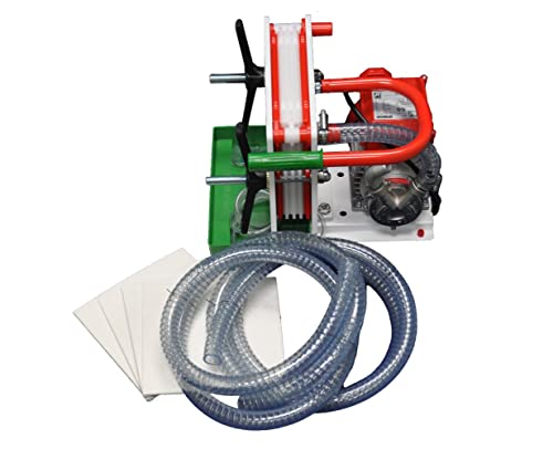 Fermtech Filter Machine Super Colombo Plate Commercial/Home Pro Filtering | Beer/Mead/Liquids Filtering | Water, Infusions, Beers, Pharmaceutical Solutions, Perfumes. Transfer Pump. (6 Pad) #TOP4