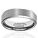 HSG Wedding Band for Men Tungsten Tungsten Carbide Engagement Ring 6mm Comfort Fit Brushed Beveled Edges