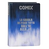 COMIX - Agenda 2027 Giornaliera 16 Mesi, Diario per Scuole Medie e Superiori, con Copertina Rigida, 576 Pagine con Grafiche e Fumetti, Ideale per Ragazzi e Ragazze, 13x17,8 cm