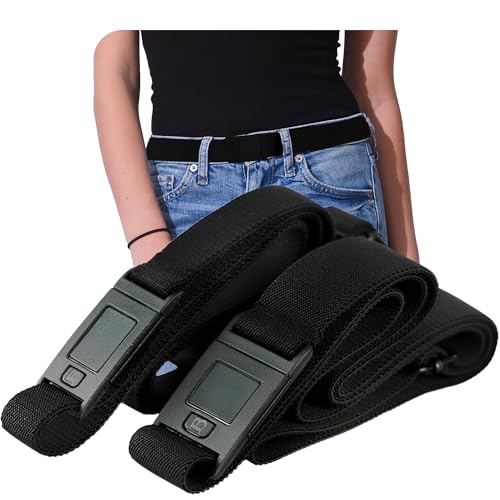 Image of Womens Belts for Jeans, Invisible Flat Buckle Belt, Adjustable Stretch Fit | Adjustable Invisible Belt with Flat Buckle, No Bulge, Comfortable All Day Fit for Jeans, Pants and Dress