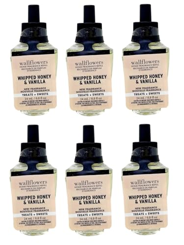 Bath and Body Works Wallflower Refills Home Fragrance - Pack of 6 (Whipped Honey and Vanilla)