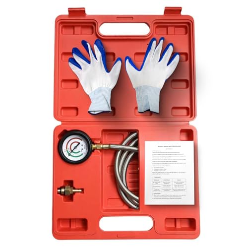 Exhaust Back Pressure Tester Kit Car Gauge Set 6.2FT Stainless Steel Hose