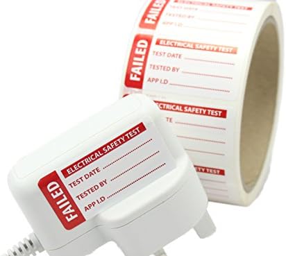 1,000 - PAT Testing - Passed Labels/Stickers - PP Durable Tear Proof Labels. 50mm x 25mm with 20 **Free** Failed Labels.