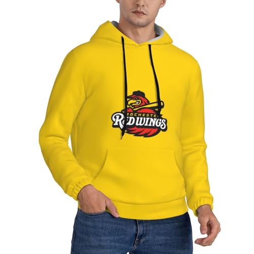 Rochester Red Wings Men'S Hooded Fleece Sweatshirt Comfortable Men'S T-Shirt2