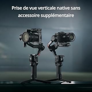 Bundle DJI RS 4, Stabilisateur de Nacelle à 3 Axes pour Caméras DSLR et sans Miroir Canon/Sony/Panasonic/Nikon/Fujifilm, Prise Verticale Native, Joystick à 2 Modes, Bras en Téflon + Moteur Focus Pro