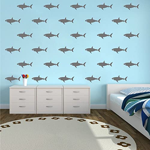 Shark Wall Decals - 32 adhesivos decorativos de PVC removibles miniatura 5