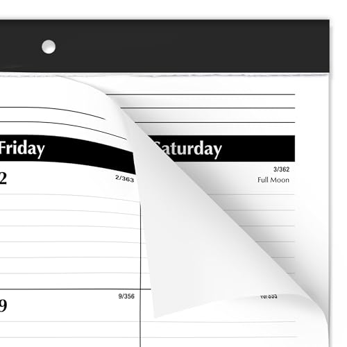 Image of AT-A-GLANCE 2026 Desk Calendar, Desk Pad, Monthly, 21-3 /4 inch x 17 inch, Large, Ruled Blocks, 3 Pack (AZSK240026), White