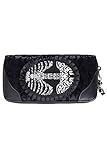 Maße: 19 x 10cm x 2,5cm Banned Geldbeutel Skeleton Geldbörse Gothic Skelett Bones