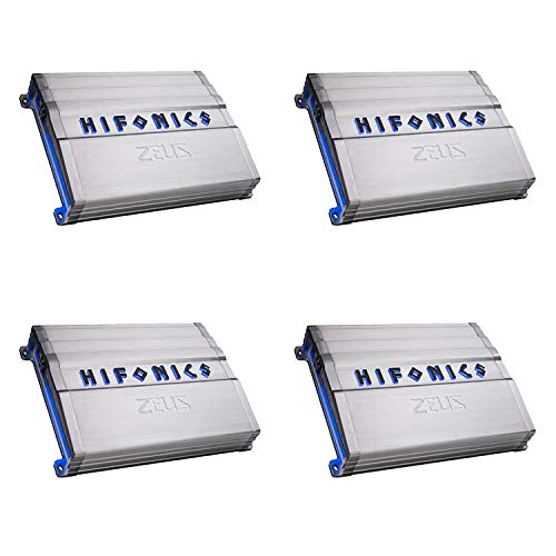 Hifonics ZG-1800.1D Zeus Gamma 1800W Max Class D Monoblock Car Audio Amplifier (4 Pack)